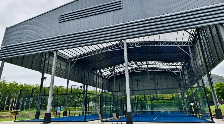 Padel Court Roof Construction 
